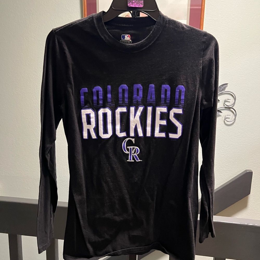 Colorado Rockies Kids Black Long Sleeve Shirt